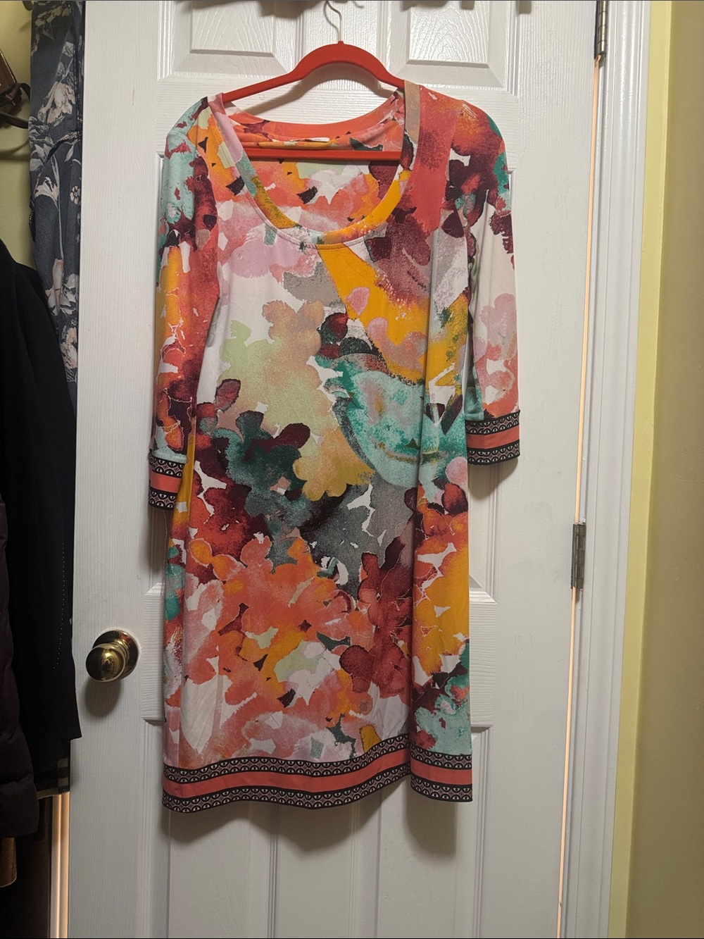 Calvin Klein Multicolor Watercolor Midi Dress